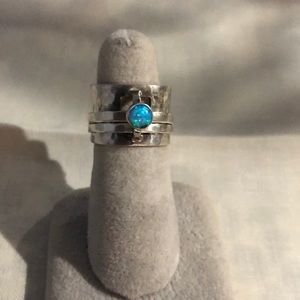 Silpada opal Spinner Ring size 5.5